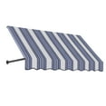 thumbnail image 1 of Awntech 6.38 Ft Dallas Retro Straight Slope Fixed Awning with Anodized Arms (76.5in x 31in x 24in), Navy/Gray/White Multi, 1 of 5