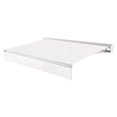 thumbnail image 1 of Awntech 18 Ft Destin Left Motorized Heavy Duty Patio Retractable Awning with Protective Hood (216in x 10.38in x 120in), White, 1 of 8