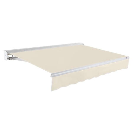 Awntech 20 Ft Destin Manual Heavy Duty Patio Retractable Awning with Protective Hood (240in x 10.38in x 120in), Linen
