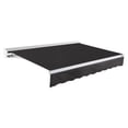 thumbnail image 1 of Awntech 12 Ft Destin Manual Heavy Duty Patio Retractable Awning with Protective Hood (144in x 10.38in x 120in), Black, 1 of 8
