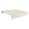 thumbnail image 1 of Awntech 20 Ft Destin Manual Heavy Duty Patio Retractable Awning with Protective Hood (240in x 10.38in x 120in), Linen, 1 of 8