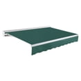thumbnail image 1 of Awntech 18 Ft Destin Right Motorized Heavy Duty Patio Retractable Awning with Protective Hood (216in x 10.38in x 120in), Forest, 1 of 9