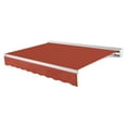 thumbnail image 1 of Awntech 24 Ft Destin Left Motorized Heavy Duty Patio Retractable Awning with Protective Hood (288in x 10.38in x 120in), Terracotta, 1 of 8