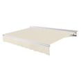 thumbnail image 1 of Awntech 16 Ft Destin Left Motorized Heavy Duty Patio Retractable Awning with Protective Hood (192in x 10.38in x 120in), Linen, 1 of 8