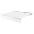 thumbnail image 1 of Awntech 24 Ft Destin Left Motorized Heavy Duty Patio Retractable Awning with Protective Hood (288in x 10.38in x 120in), White, 1 of 8
