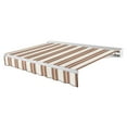 thumbnail image 1 of Awntech 20 Ft Destin Left Motorized Heavy Duty Patio Retractable Awning with Protective Hood (240in x 10.38in x 120in), Brown/Tan/Terracotta Multi, 1 of 8