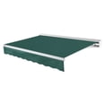 thumbnail image 1 of Awntech 14 Ft Destin Left Motorized Heavy Duty Patio Retractable Awning with Protective Hood (168in x 10.38in x 120in), Forest, 1 of 8