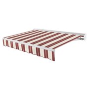 Awntech Destin Left Motorized Heavy Duty Patio Retractable Awning with Protective Hood