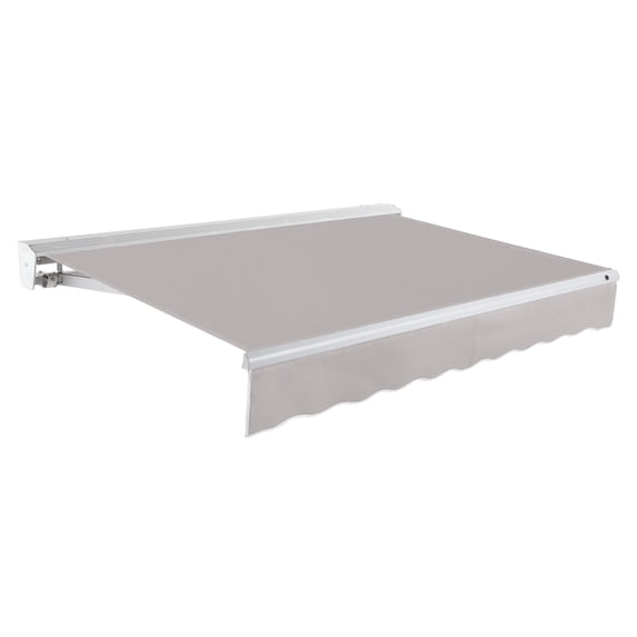 Awntech 20 Ft Destin Manual Heavy Duty Patio Retractable Awning with Protective Hood (240in x 10.38in x 120in), Gray