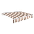 thumbnail image 1 of Awntech 16 Ft Destin Manual Heavy Duty Patio Retractable Awning with Protective Hood (192in x 10.38in x 120in), Brown/Tan/Terracotta Multi, 1 of 8