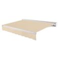 thumbnail image 1 of Awntech 12 Ft Destin Left Motorized Heavy Duty Patio Retractable Awning with Protective Hood (144in x 10.38in x 120in), Tan, 1 of 8