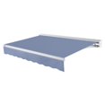 thumbnail image 1 of Awntech 20 Ft Destin Left Motorized Heavy Duty Patio Retractable Awning with Protective Hood (240in x 10.38in x 120in), Dusty Blue, 1 of 8