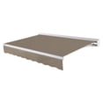 thumbnail image 1 of Awntech 16 Ft Destin Left Motorized Heavy Duty Patio Retractable Awning with Protective Hood (192in x 10.38in x 120in), Taupe, 1 of 8