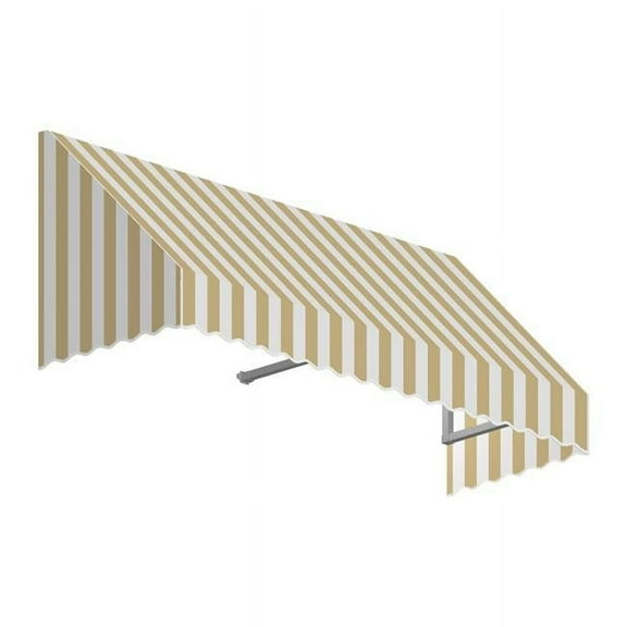 Awntech EF1836-US-7LW 7.38 ft. San Francisco Window & Entry Awning, Linen & White - 18 x 36 in.