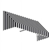 Awntech EF2442-US-4KW 4.38 ft. San Francisco Window & Entry Awning, Black & White - 24 x 42 in.