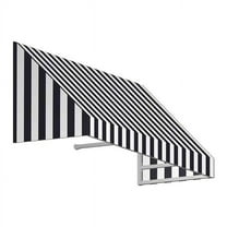 Awntech EN1030-US-4KW 4.38 ft. New Yorker Window & Entry Awning, Black & White - 16 x 30 in.
