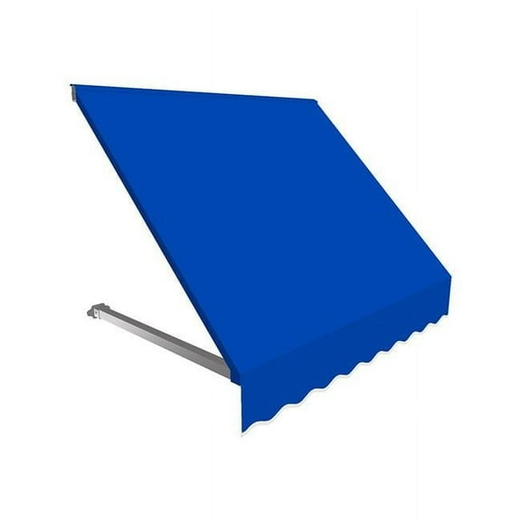 Awntech ER1836-US-4BB 4.38 ft. Dallas Retro Window & Entry Awning, Bright Blue - 18 x 36 in.