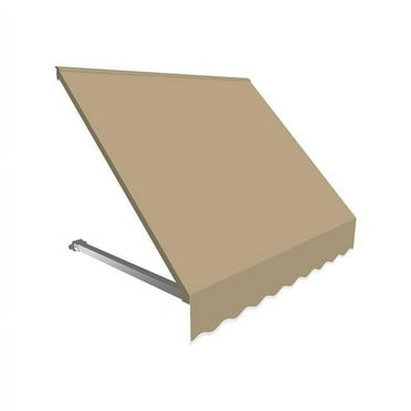 Awntech ER2442-US-5T 5.38 ft. Dallas Retro Window & Entry Awning, Tan - 24 x 42 in.