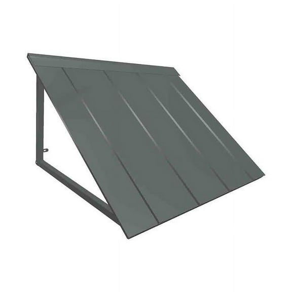 Awntech H22-US-6PTR 6 ft. Houstonian Metal Standing Seam Awning, Pewter - 80 x 24 x 24 in.