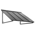 thumbnail image 1 of Awntech 4.67 Ft Houstonian Standing Seam Metal Fixed Awning Canopy (56in x 24in x 36in), Pewter, 1 of 4
