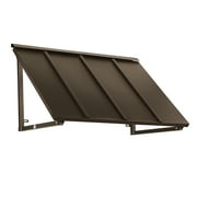 Awntech 3.67 Ft Houstonian Standing Seam Metal Fixed Awning Canopy (44in x 24in x 24in), Bronze
