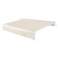 thumbnail image 1 of Awntech 12 Ft Key West Left Motorized Heavy Duty Patio Retractable Awning with Cassette (144in x 9.38in x 120in), Linen, 1 of 8