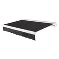 thumbnail image 1 of Awntech 10 Ft Key West Left Motorized Heavy Duty Patio Retractable Awning with Cassette (120in x 9.38in x 96in), Black, 1 of 8