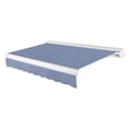 thumbnail image 1 of Awntech 20 Ft Key West Left Motorized Heavy Duty Patio Retractable Awning with Cassette (240in x 9.38in x 120in), Dusty Blue, 1 of 8