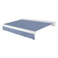 thumbnail image 1 of Awntech 18 Ft Key West Left Motorized Heavy Duty Patio Retractable Awning with Cassette (216in x 9.38in x 120in), Dusty Blue, 1 of 8