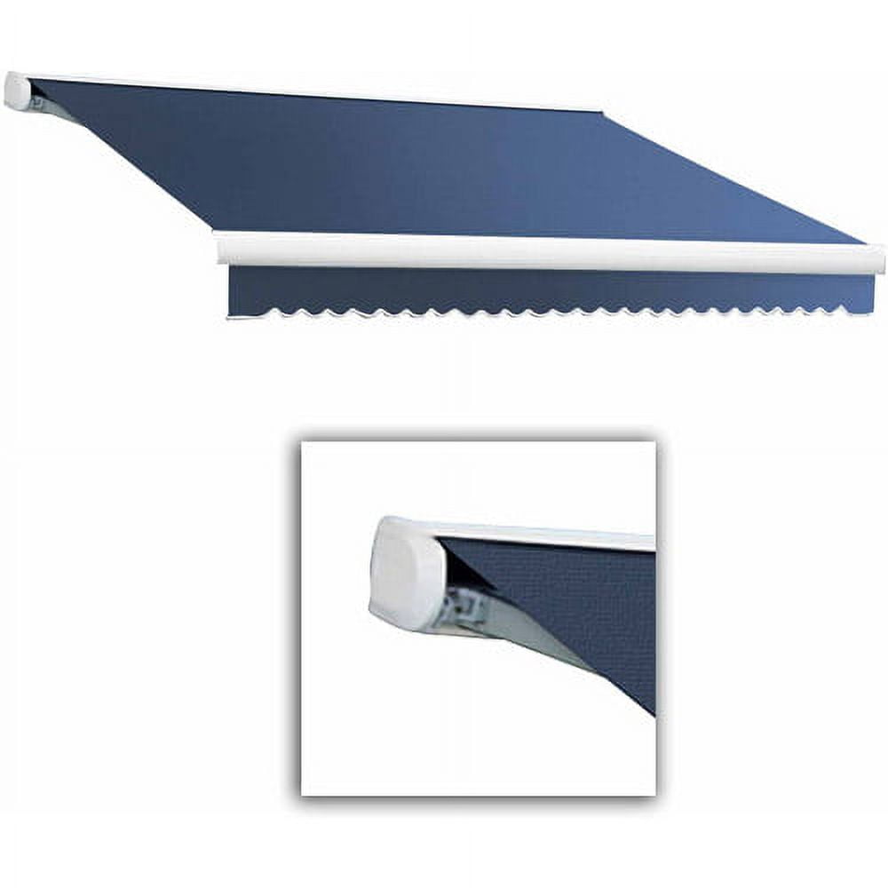 Dusty Blue 16' Motorized Retractable Patio Awning with Cassette