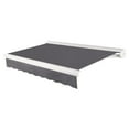 thumbnail image 1 of Awntech 20 Ft Key West Left Motorized Heavy Duty Patio Retractable Awning with Cassette (240in x 9.38in x 120in), Gunmetal, 1 of 8