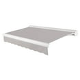 thumbnail image 1 of Awntech 16 Ft Key West Left Motorized Heavy Duty Patio Retractable Awning with Cassette (192in x 9.38in x 120in), Gray, 1 of 8