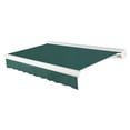 thumbnail image 1 of Awntech 10 Ft Key West Left Motorized Heavy Duty Patio Retractable Awning with Cassette (120in x 9.38in x 96in), Forest, 1 of 8