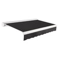 thumbnail image 1 of Awntech 24 Ft Key West Right Motorized Heavy Duty Patio Retractable Awning with Cassette (288in x 9.38in x 120in), Black, 1 of 8
