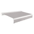 thumbnail image 1 of Awntech 18 Ft Key West Right Motorized Heavy Duty Patio Retractable Awning with Cassette (216in x 9.38in x 120in), Gray, 1 of 8