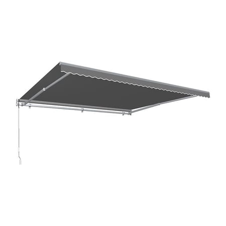 Awntech MM10-US-G 10 ft. Maui Manual Retractable Awning, Gray - 96 in.