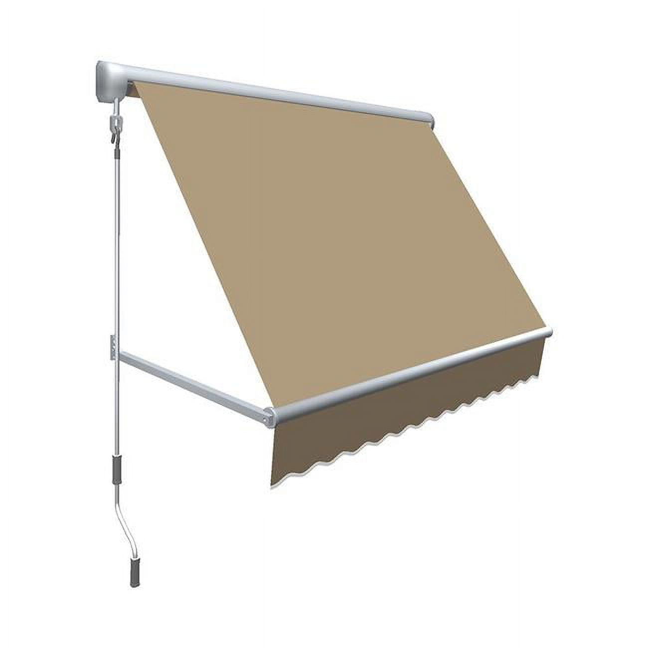 4 ft Linen Solution Dyed Acrylic Retractable Awning with Powder Coated Aluminum Frame
