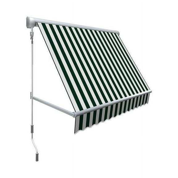 Awntech MS6-US-FW 6 ft. Mesa Window Retractable Awning, Forest Green & White - 24 x 24 in.