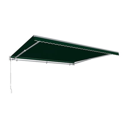 Awntech MTR10-US-F 10 ft. Maui Right Motor with Remote Retractable Awning, Forest Green - 96 in.