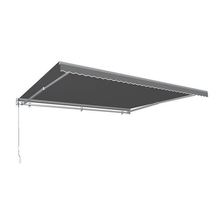 Awntech MTR12-US-G 12 ft. Maui Right Motor & Remote Retractable Awning, Gray - 120 in.