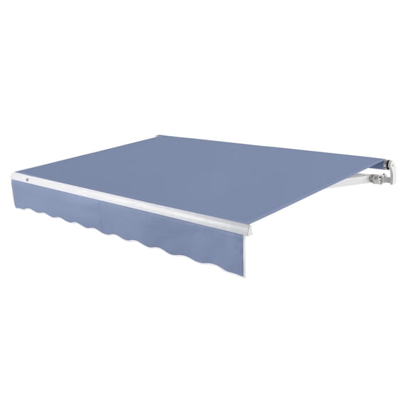 Awntech 10 Ft Maui Left Motorized Heavy Duty Patio Retractable Awning (120in x 9.25in x 96in), Dusty Blue