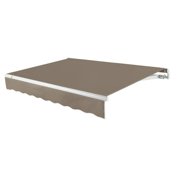 Awntech 8 Ft Maui Left Motorized Heavy Duty Patio Retractable Awning (96in x 9.25in x 78in), Taupe