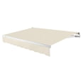 thumbnail image 1 of Awntech 10 Ft Maui Left Motorized Heavy Duty Patio Retractable Awning (120in x 9.25in x 96in), Linen, 1 of 8