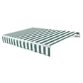 thumbnail image 1 of Awntech 18 Ft Maui Left Motorized Heavy Duty Patio Retractable Awning (216in x 9.25in x 120in), Forest/White Stripe, 1 of 8