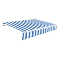 thumbnail image 1 of Awntech 10 Ft Maui Manual Heavy Duty Patio Retractable Awning (120in x 9.25in x 96in), Bright Blue/White Stripe, 1 of 9