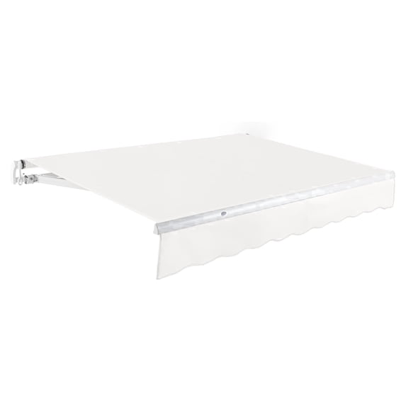 Awntech 8 Ft Maui Manual Heavy Duty Patio Retractable Awning (96in x 9.25in x 78in), White