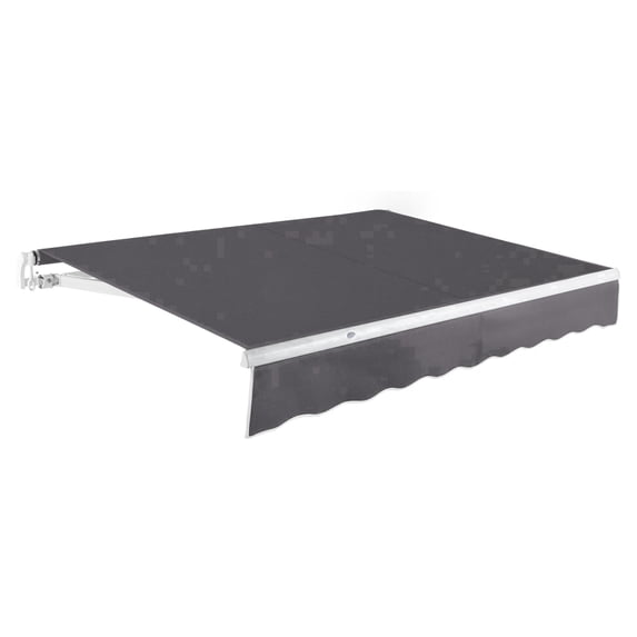 Awntech 24 Ft Maui Manual Heavy Duty Patio Retractable Awning (288in x 9.25in x 120in), Gunmetal