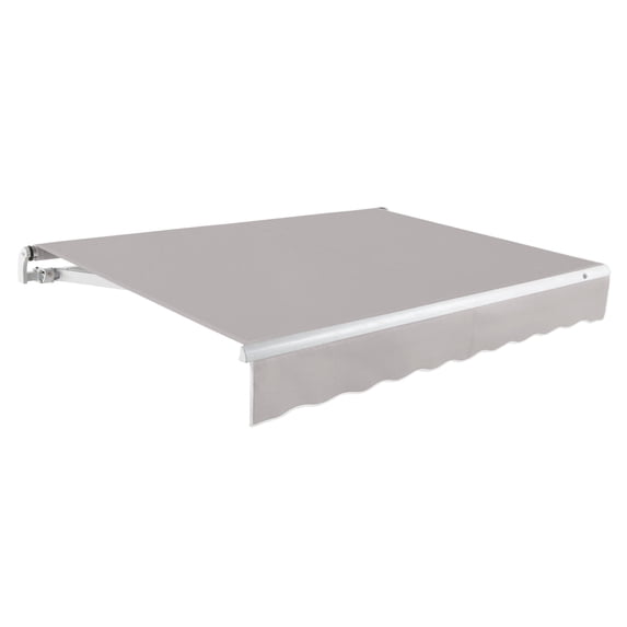 Awntech 16 Ft Maui Right Motorized Heavy Duty Patio Retractable Awning (192in x 9.25in x 120in), Gray