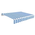 thumbnail image 1 of Awntech 16 Ft Maui Right Motorized Heavy Duty Patio Retractable Awning (192in x 9.25in x 120in), Bright Blue/White Stripe, 1 of 7