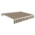 thumbnail image 1 of Awntech 8 Ft Maui Right Motorized Heavy Duty Patio Retractable Awning (96in x 9.25in x 78in), Brown/Tan Stripe, 1 of 7